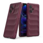 Magic Shield Case etui do Xiaomi Redmi Note 12 Pro+ elastyczny pancerny pokrowiec burgundowe