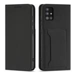 Magnet Card Case etui do Xiaomi Redmi Note 11 pokrowiec portfel na karty kartę podstawka czarny