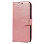 Magnet Case elegancki futerał etui pokrowiec z klapką i funkcją podstawki Samsung Galaxy A42 5G różowy