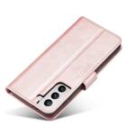 Magnet Case elegancki futerał etui pokrowiec z klapką i funkcją podstawki Samsung Galaxy S22+ (S22 Plus) różowy