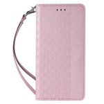 Magnet Strap Case etui Samsung Galaxy A23 5G pokrowiec z klapką portfel mini smycz podstawka różowe