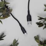 Maxlife kabel MXUC-07 USB - USB-C 1,0 m 3A czarny nylonowy