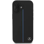 Mercedes MEHMP16S23RURBK iPhone 16  6.1" czarny/black hardcase MB Blue Line Leather MagSafe