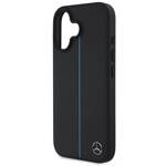 Mercedes MEHMP16S23RURBK iPhone 16  6.1" czarny/black hardcase MB Blue Line Leather MagSafe