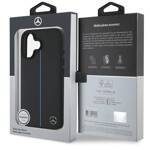 Mercedes MEHMP16S23RURBK iPhone 16  6.1" czarny/black hardcase MB Blue Line Leather MagSafe