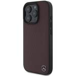 Mercedes MEHMP16X23RBGVR iPhone 16 Pro Max 6.9" czerwony/red hardcase MB Wood Imitation Leather MagSafe