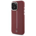 Mercedes MEHMP16X23SUMSR iPhone 16 Pro    Max 6.9" czerwony/red hardcase Silicone White Stripe MagSafe