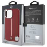 Mercedes MEHMP16X23SUMSR iPhone 16 Pro    Max 6.9" czerwony/red hardcase Silicone White Stripe MagSafe