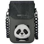 Nimmy Zestaw 3w1 torebka na telefon +     portfel + etui na lokalizator czarny/black Big Eyed Pet 2.0 Panda