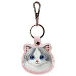 Nimmy Zestaw 3w1 torebka na telefon +     portfel + etui na lokalizator różowy/pink Big Eyed Pet 2.0 Cat