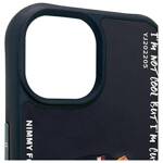 Nimmy etui iPhone 15 6.1" czarny/black    Glasses Cool Cat