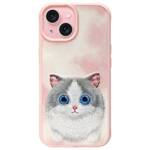 Nimmy etui iPhone 15 6.1" różowy/pink     Big Eyed Pet 2.0 Cat