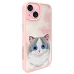 Nimmy etui iPhone 15 6.1" różowy/pink     Big Eyed Pet 2.0 Cat