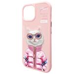 Nimmy etui iPhone 15 6.1" różowy/pink     Cool&Cute 2.0 Cat