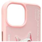 Nimmy etui iPhone 15 6.1" różowy/pink     Glasses Cool Cat