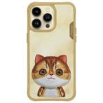 Nimmy etui iPhone 15 Pro 6.1" khaki Big   Eyed Pet 2.0 Cat