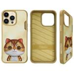 Nimmy etui iPhone 15 Pro 6.1" khaki Big   Eyed Pet 2.0 Cat