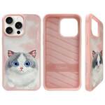 Nimmy etui iPhone 15 Pro 6.1"             różowy/pink Big Eyed Pet 2.0 Cat