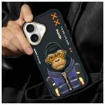 Nimmy etui iPhone 16 6.1" czarny/black    Cool&Cute 2.0 Monkey