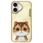 Nimmy etui iPhone 16 6.1" khaki Big Eyed  Pet 2.0 Cat