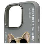 Nimmy etui iPhone 16 Pro 6.3" szary/gray  Glasses Cool Dog