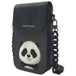 Nimmy torebka na telefon czarny/black     Big Eyed Pet 2.0 Panda