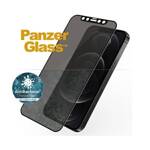 PanzerGlass E2E Super+ iPhone 12/12 Pro Case Friendly AntiBacterial Microfracture Privacy czarny/black