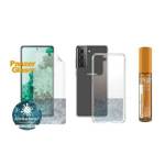 PanzerGlass Zestaw Start Sam S21 Ochrona ekranu TPU, Etui ClearCase, Spray 30ml