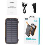 Powerbank Choetech B657 solarny indukcyjny 20000mAh PD 20W / QC 18W / Qi 10W - pomarańczowy