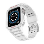 Protect Strap Band opaska z etui do Apple Watch 7 / 6 / 5 / 4 / 3 / 2 / SE (41 / 40 / 38mm) obudowa pancerny pokrowiec na zegarek biały