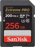 SanDisk karta pamięci 256GB SDXC Extreme Pro 200 / 140 MB/s C10 V30 UHS-I U3