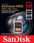 SanDisk karta pamięci 256GB SDXC Extreme Pro 200 / 140 MB/s C10 V30 UHS-I U3