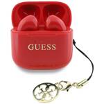 Słuchawki TWS Guess Glossy Effect         Printed Classic Logo & Charm czerwony