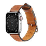 Strap Leather skórzany pasek Apple Watch Ultra, SE, 8, 7, 6, 5, 4, 3, 2, 1 (49, 45, 44, 42  mm) opaska bransoleta brązowy