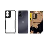 Tactical Quantum Stealth Cover for Motorola G04 Clear/Black