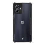 Tactical Quantum Stealth Cover for Motorola G54 5G/Power Edition Clear/Black