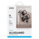 UNIQ Optix Aluminium Camera Lens Protector iPhone 16 Pro 6.3" / 16 Pro Max 6.9" taupe gold szkło na obiektyw aparatu z aplikatorem