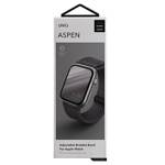 UNIQ pasek Aspen Apple Watch 40/38/41mm Series 1/2/3/4/5/6/7/8/9/SE/SE2 Braided szary/granite grey