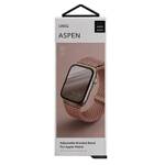 UNIQ pasek Aspen Apple Watch 44/42/45 mm Series 1/2/3/4/5/6/7/8/9/SE/SE2 Braided różowy/grapefruit pink