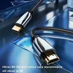 USAMS Kabel HDMI - HDMI  3m Ultra HD U67 2.1 8K czarny/black SJ498HD01 (US-SJ498)