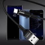 USAMS Kabel pleciony U5 2A USB-C czarny /black 1,2m SJ221TC01 (US-SJ221)