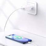 USAMS Ład. siec. 18W + kabel Micro/USB-A 1m Fast Charging biały/white series SC SCXLTZ01