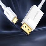 Ugreen jednokierunkowy kabel przejściówka z USB Typ C do Display Port 4K 1,5m czarny (MM139)