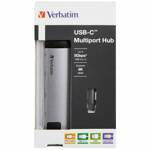 Verbatim Adapter Hub USB-C - USB-C/       2xUSB-A 3.0/HDMI/Eternet aluminiowy/aluminum 49141