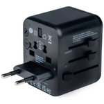 Verbatim Adapter podróżny EU/UK/US 2xUSB-A UTA-01 czarny/black 49543