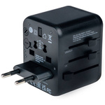 Verbatim Adapter podróżny EU/UK/US 2xUSB-A UTA-01 czarny/black 49543