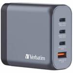 Verbatim Ładowarka sieciowa GaN 140W 3xUSB-C/USB-A + Adapter EU/UK/US GNC-140 32203