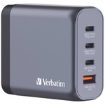 Verbatim Ładowarka sieciowa GaN 200W 3xUSB-C/USB-A + Adapter EU/UK/US GNC-200 32204