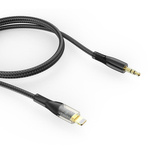 XO Clear kabel audio NB-R241A Lightning - jack 3,5mm 1,0 m czarny