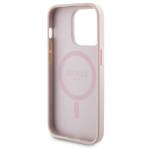 ZESTAW GUESS GUBPM5P14L4GEMGP IPHONE 14 PRO 6.1" HARDCASE + POWERBANK 5000MAH MAGSAFE RÓŻOWY/PINK 4G METAL LOGO